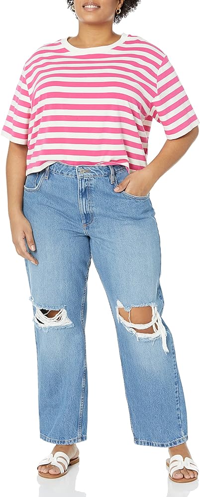 The Drop Women's Sydney Short Cropped Crew Neck T-Shirt