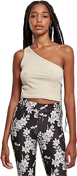 Urban Classics Ladies Cropped Asymmetric Sports Tank Top Femmes Top Short Cut Tailles XS - 5XL