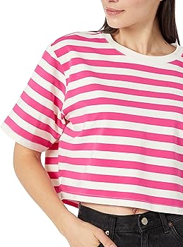 The Drop Women's Sydney Short Cropped Crew Neck T-Shirt