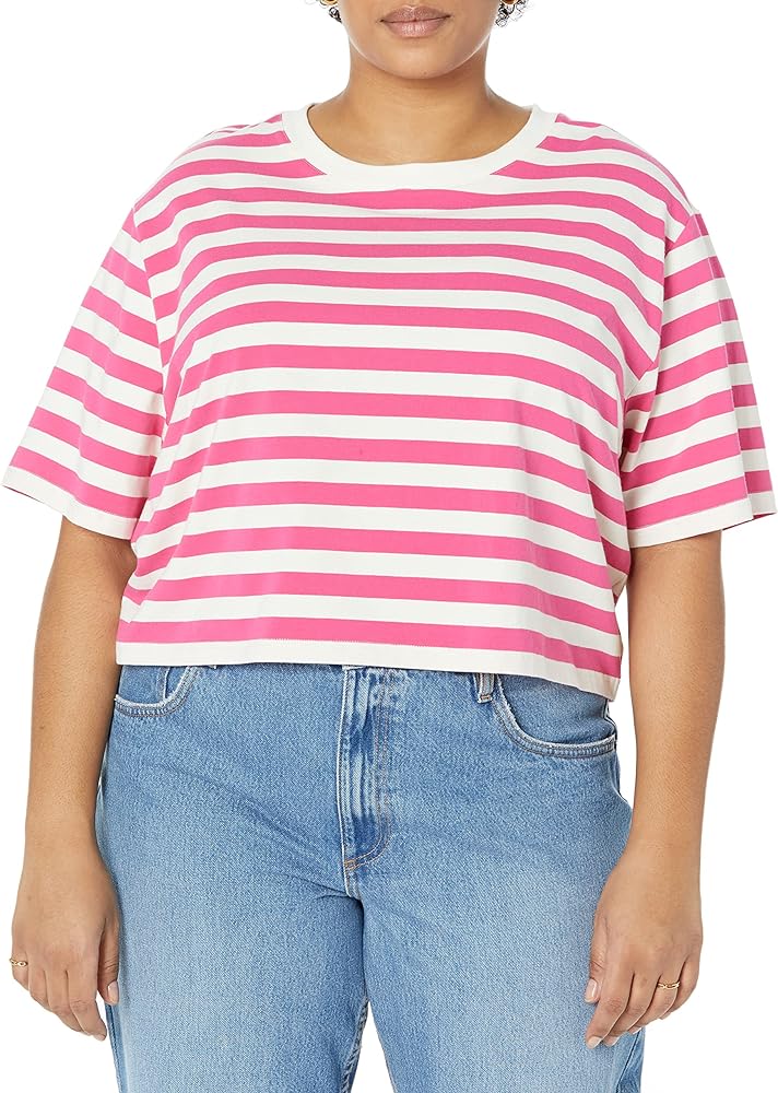 The Drop Women's Sydney Short Cropped Crew Neck T-Shirt