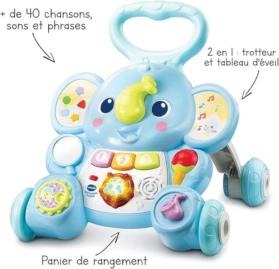 VTech - Trottino Elephant - Interactive Walking Walker / Toy 9-36 Months - French Version