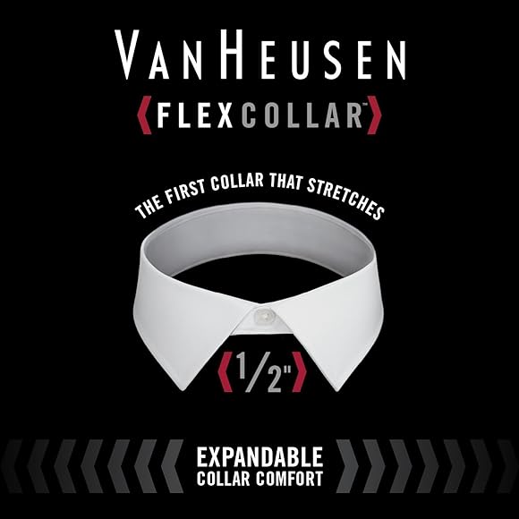 Van Heusen Men's Dress Shirt Flex Regular Fit Solid