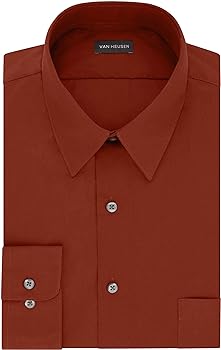 van heusen Men's Suit Bodycon Shirt Solid Poplin Elegant