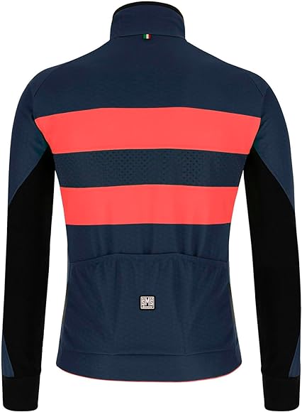 Santini Men's Winter Cycling Jacket Bengal Color (L, NAUTICAL BLUE)