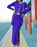 The Drop Heliotrope Women's Front Side Slit Midi Skirt by @navik4ur