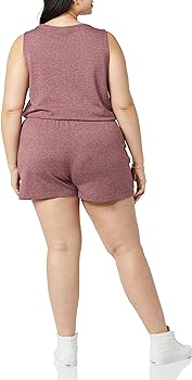 Amazon Essentials Women's Studio Fleece & Terry Towel Short Jumpsuit