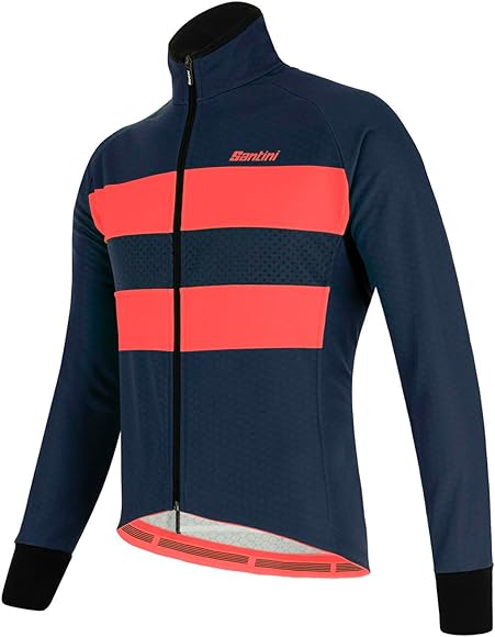 Santini Men's Winter Cycling Jacket Bengal Color (L, NAUTICAL BLUE)