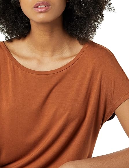 Daily Ritual Damen Women's TopAmazon Essentials Women's Short-Sleeved Boat Neck Standard Fit Jersey T-Shirt (formerly Daily Ritual)