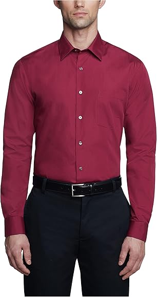 van heusen Suit Fitted Shirt Poplin Solid Elegant Men