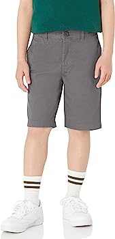 Amazon Essentials Fabric Pleated Bermuda Shorts (Wrinkle Resistant) Kids & Teens, 9YAER