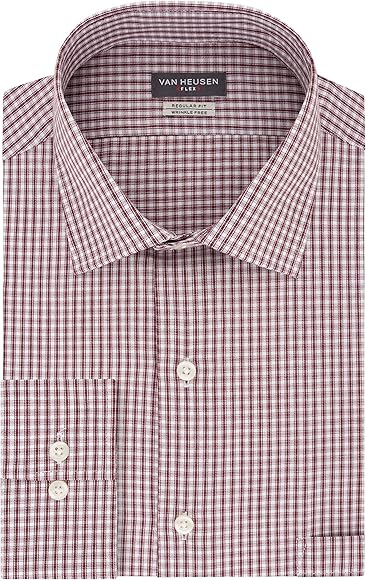 Van Heusen Men's Dress Shirt Regular Fit Flex Collar Check