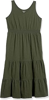 Amazon Essentials Sleeveless Summer Maxi Dress with Elastic Waist