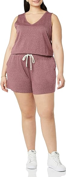 Amazon Essentials Women's Studio Fleece & Terry Towel Short Jumpsuit