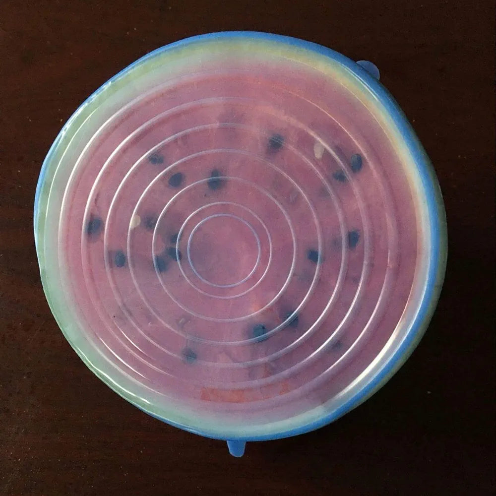 Heat Resistant Silicone Elastic Lids, Reusable Silicone Bowl Cover To Meet Most Containers, Eco-Friendly Elastic Lids, Pink M