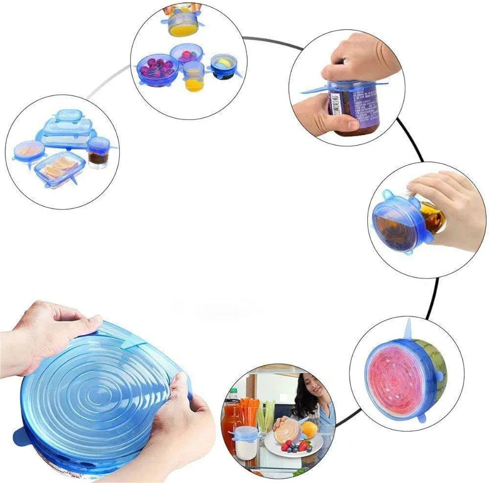 Heat Resistant Silicone Elastic Lids, Reusable Silicone Bowl Cover To Meet Most Containers, Eco-Friendly Elastic Lids, Pink M