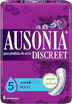 Ausonia Discreet Maxi Compresas Pérdidas 8 Unidades
