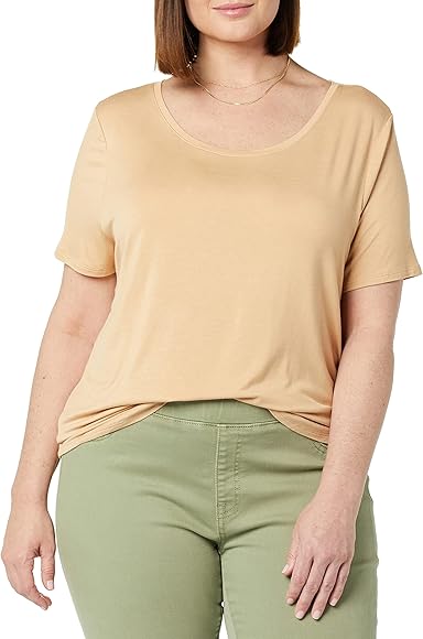 Amazon Essentials Women's Short Sleeve Round Neck Tunic, 2 Pack