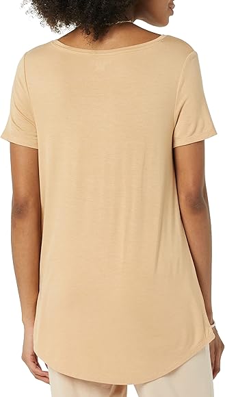 Amazon Essentials Women's Short Sleeve Round Neck Tunic, 2 Pack