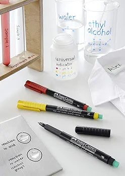 Faber-Castell Multimark Permanent Marker, Fine Point, Blue, Pack of 1
