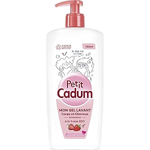 Petit Cadum Ultra Soft Organic Strawberry Extract Body and Hair Wash Gel