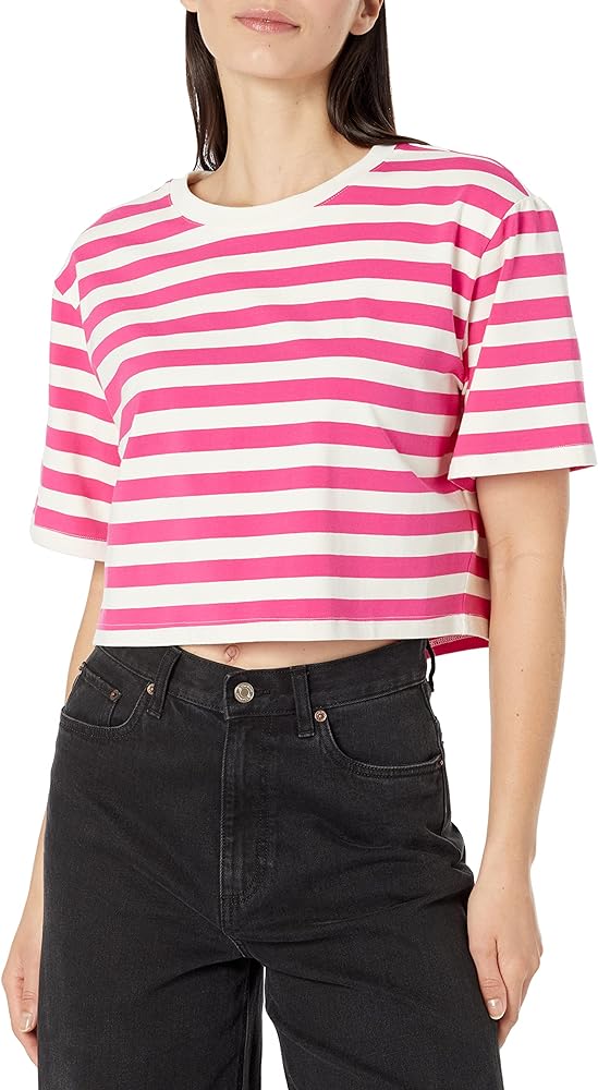 The Drop Women's Sydney Short Cropped Crew Neck T-Shirt