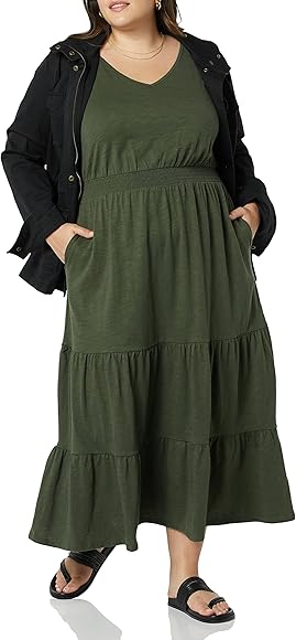 Amazon Essentials Sleeveless Summer Maxi Dress with Elastic Waist