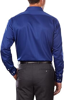 Van Heusen Suit Shirts Regular Fit Lux Sateen Stretch Solid Color Elegant Men