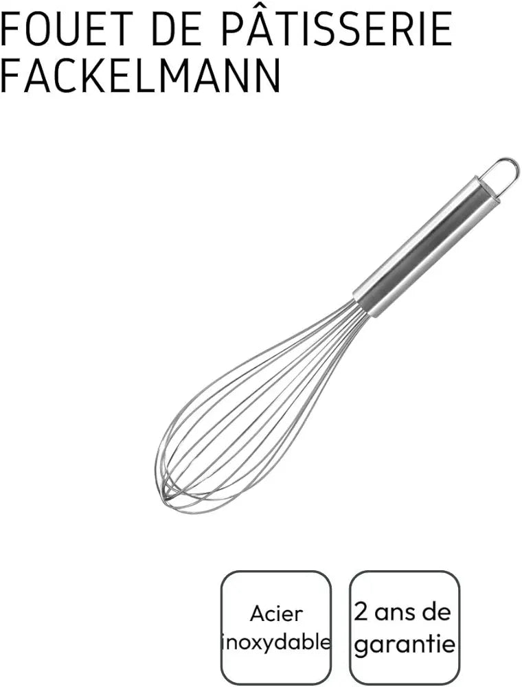 Fackelmann Stainless Steel Whisk Sticks, Stainless Steel, 26 cm, 1 Unit