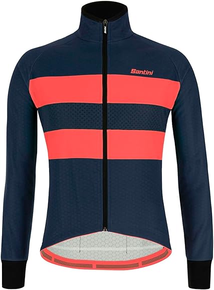 Santini Men's Winter Cycling Jacket Bengal Color (L, NAUTICAL BLUE)