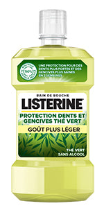 ListerineListerine | Bain de Bouche Fraîcheur Thé Vert Goût Plus Léger (bouteille de 500 ml) – Soin bucco-dentaire quotidien sans alcool – Bain de bouche pour une haleine fraîche durable