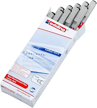 edding 150 S stylo non-permanent - noir - 10 stylos-plume ronde,3 mm -stylo pour écrire sur le verre, le plastique,les feuilles et les surfaces lisses-séchage rapide, peut être corrigé avec de l'eau