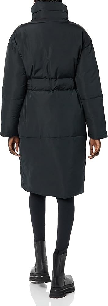 Daily Ritual Women's Padded Belted Puffer Jacket