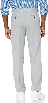 Amazon Essentials Men's Pleated Dress Trousers with Expandable Waist and Classic Fit