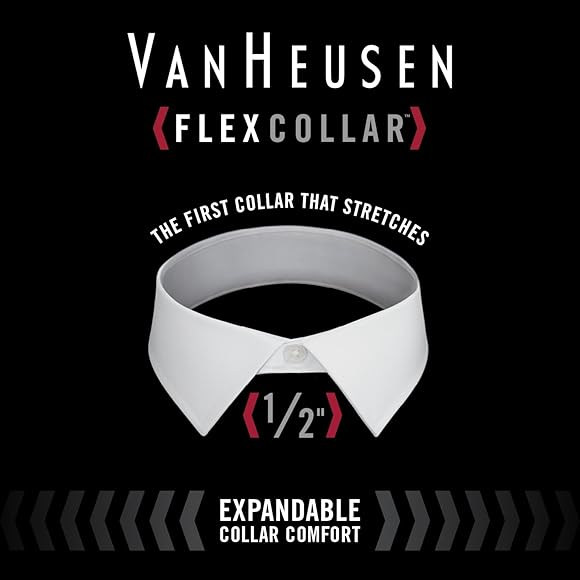 Van Heusen Men's Dress Shirt Regular Fit Flex Collar Check