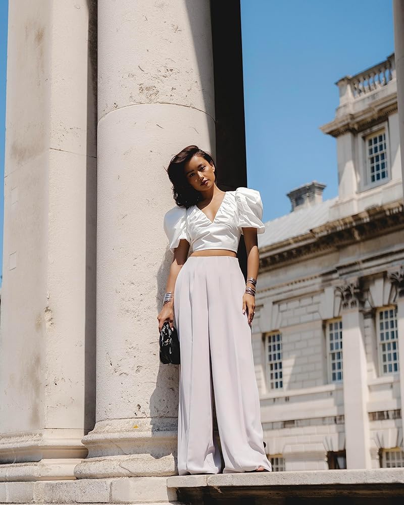 The Drop Women's Whisper White Puff Sleeve Cropped Top by @nisshee_stylealbum