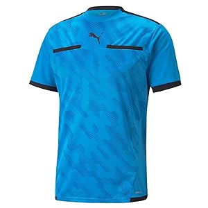 PUMA TeamLiga Men's Referee Jersey, Blue Black