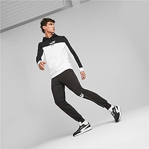 PUMA Ess Block X Tape Pantalon de Survêtement FL Cl tricoté Homme