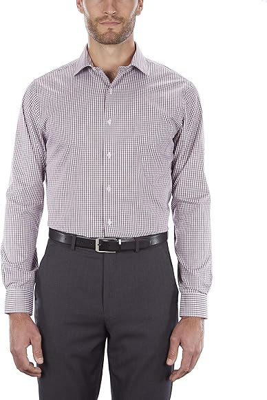 Van Heusen Men's Dress Shirt Regular Fit Flex Collar Check