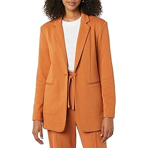 TEREA Women's Amora French Terry Blazer, Adobe, Medium