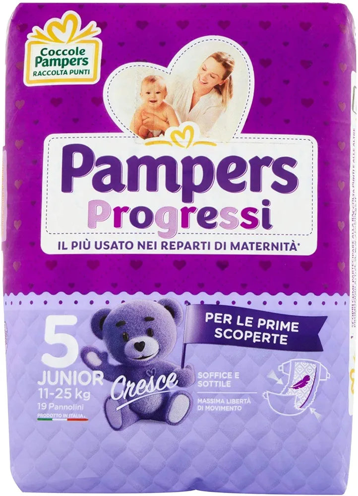 Pampers Progresso Junior, 19 Diapers, Size 5 (11-25 Kg)