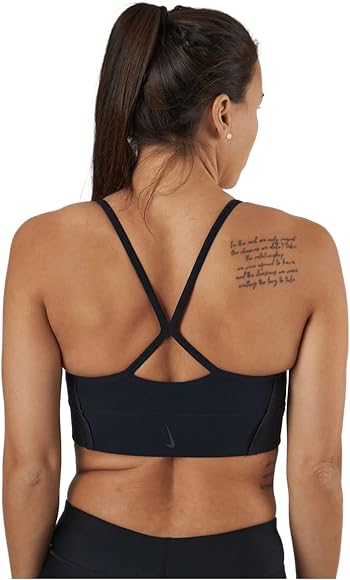 NIKE Women's W Ny Df Indy Strpy Lngln Bra Sports