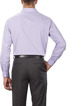 Van Heusen Men's Size Big Dress Shirt Tall Fit Poplin, Lavender, 18.5" Neck 37"-38" Sleeve