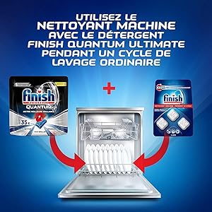 Finish Nettoyant Machine Lave-Vaisselle Pendant le Cycle