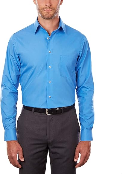 Van Heusen Dress Shirt Regular Fit Flex Collar Stretch Solid Tuxedo Shirt, Matte Men