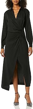 TEREA Women's Raina Draped Cross Maxi Dress