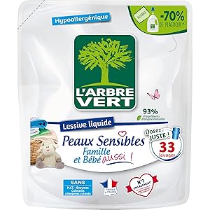 L'ARBRE VERT L'Arbre Vert - 1.5 L Liquid Refill for Sensitive Skin - 33 Washes - 1.5 L Bottle