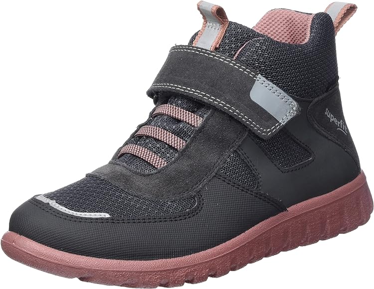 Superfit Baby Girls' SPORT7 Mini Trainers, Grey/Pink 2000, EU 20, Grey Pink 2000, 20 EU