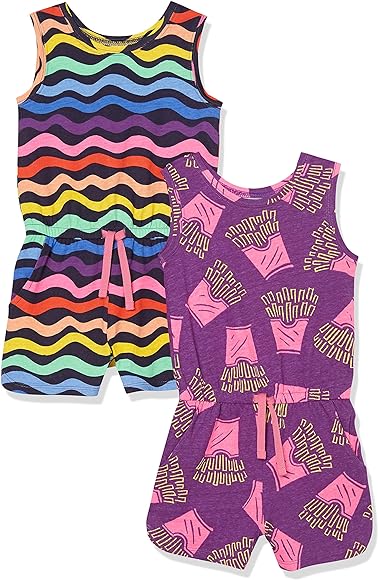 Amazon Essentials Sleeveless Knit Onesies (formerly Spotted Zebra) Girls and Girls, 2-Pack