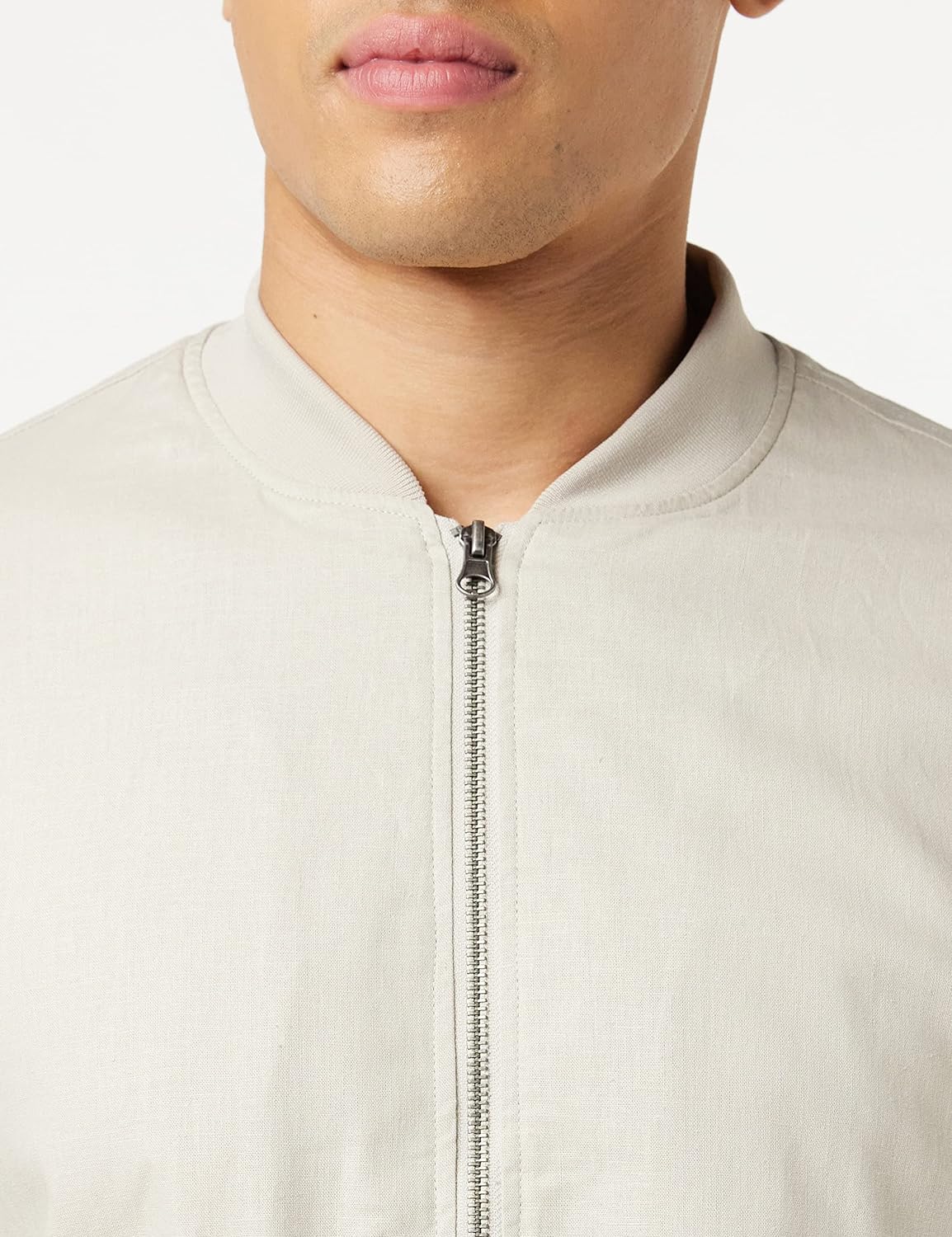 Amazon Brand - find. Men's Linen Blend Bomber Jacket