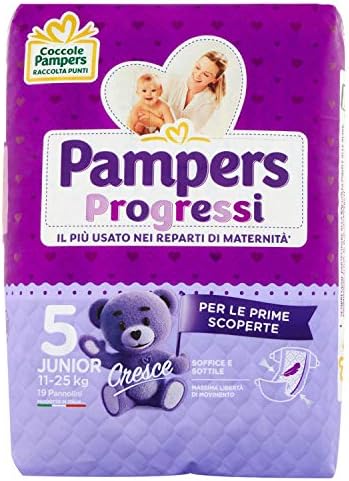 Pampers Progresso Junior, 19 Diapers, Size 5 (11-25 Kg)